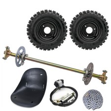 Kit Assale Posteriore 29" Completo Ruote 6" Pignone Mozzo Freno Sedile per Go Kart ATV