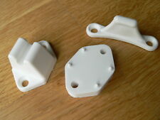 Bianco Porta Fermo Attacco + Spessore Su Blocco Caravan Camper Motore Casa