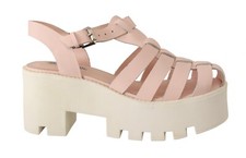 WINDSORSMITH scarpe sandali rosa gabbia plateau cinturino alla caviglia EU41/US10,5 PREZZO AL PUBBLICO $250