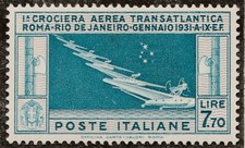 Regno d'Italia Aerea 1930 Crociera Transatlantica Balbo Nuovo MNH** A32P2F40570