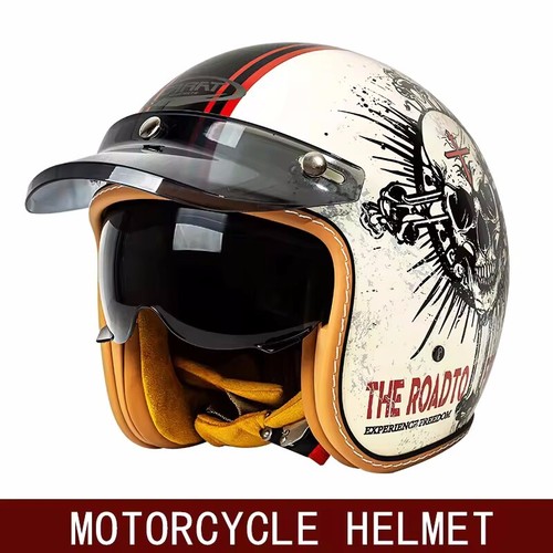Casco moto retro - casco, face