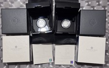Coppia Sterlina 2025 e 2026 Argento Proof Silver Sovereign Coin Boxed - 2 Coins