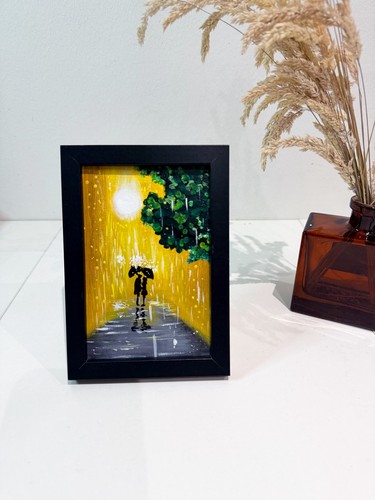 Quadro coppia pioggia - quadro,