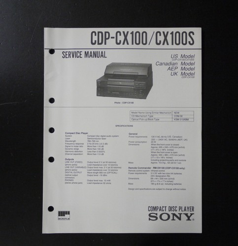 Original sony cdp cx100 cx100s - original,