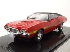 Modellino auto Ford Gran Torino Sport 1972 rosso nero 1:43 ixo models