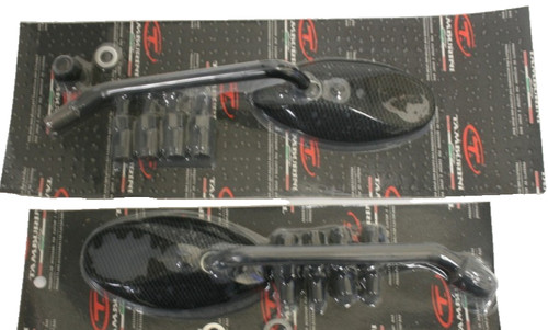 Specchio ovale carbon look - specchio,