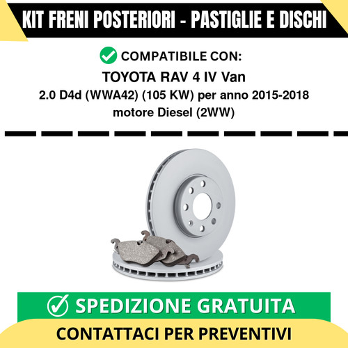 Kit freni posteriori per - kit,