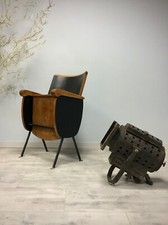 POLTRONCINA TEATRO CINEMA SEDIA POLTRONA SINGOLA IN LEGNO E METALLO SET ANNI 70