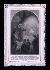 santino merlettato-holy card-canivet*LETAILLE pl.606 S.FRANCESCO PRESEPE GRECCIO