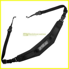 Tracolla per fotocamere larga nera in neoprene sgancio rapido Op/Tech USA. Strap