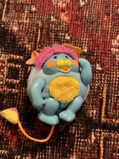 Mini peluche giocattolo Mattel Pocket Popples vintage anni 80 PC blu Popple 3" figurina 1986