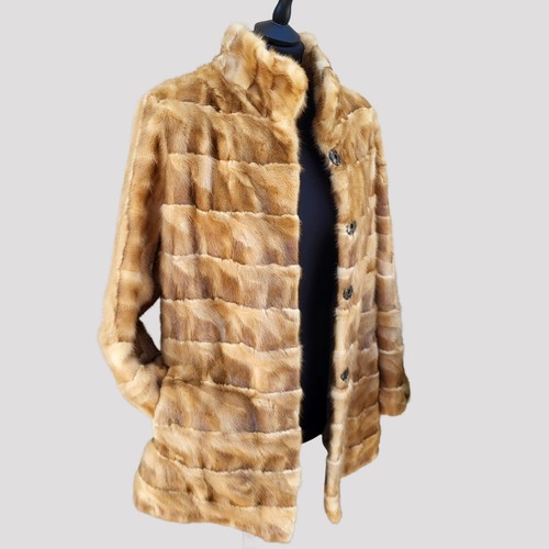 Giacca visone miele chiaro - giacca,