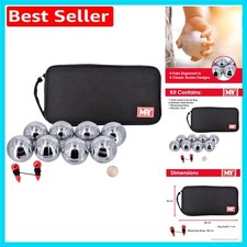 Versatile set di bocce 8 pezzi - elegante bocce cromate con custodia facile da trasportare