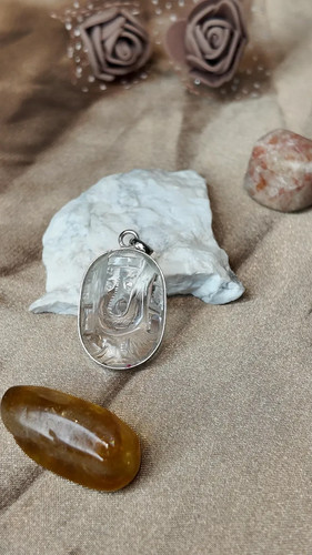 Natural clear quartz ganesha - natural,