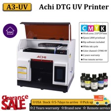 T-shirt ACHI A4 UV DTG stampante piatta Epson L800 testa metallo goffrato stampa fai da te US
