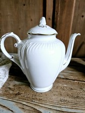 1985 Porcellana Richard Ginori Serie Rilievo Caffettiera Filo Oro Zecchino 12 ps