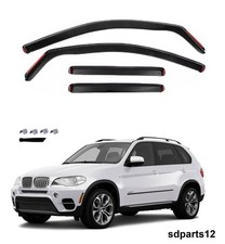 4 Deflettori Aria Fumè Antivento Compatibile con BMW X5 E70 (LCI) Facelift 2011