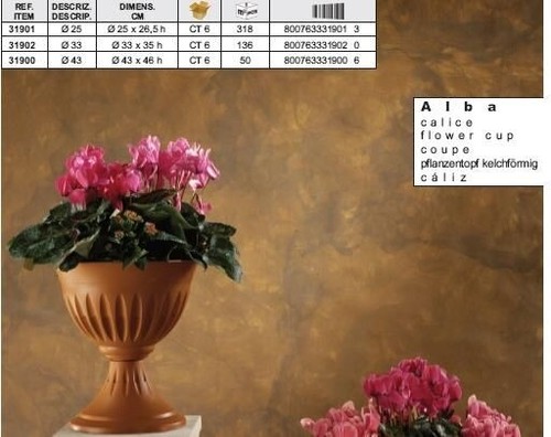 Vaso per piante calice con - piante,