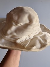 Cappello vintage materiale misto ciniglia anni '40/50 falda larga