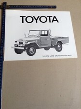 DEPLIANT PUBBLICITARIO VINTAGE AUTO TOYOTA LAND CRUISER PICKUP 4X4 FUORISTRADA 