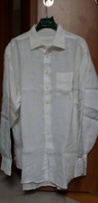 CAMICIA DA UOMO ASHLEY BLAKE DI LINO TAGLIA XL 