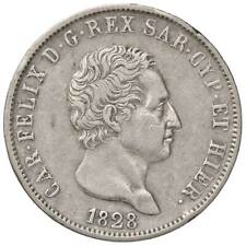 r47_123) SAVOIA - Carlo Felice (1821-1831) - 5 Lire 1828 G