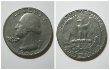 America - Stati Uniti Washington Quarter Dollar 1965