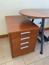 Cassettiera per scrivania in buono stato, Ikea. legno scuro, 4 cassetti