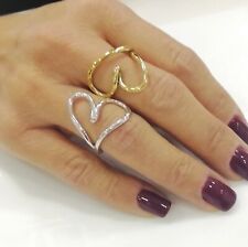 ANELLO CUORE LINEA SINUOSA IN ARGENTO 925 DONNA