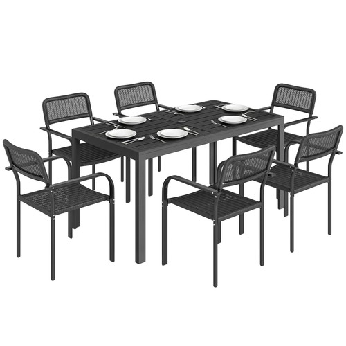 Outsunny set tavolo sedie - outsunny, e
