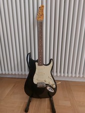 Jay Turser Vintage Series Chitarra Elettrica Nera Bianca con Supporto