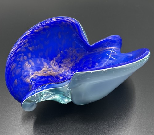 Ciotola vetro arte murano blu - vetro,