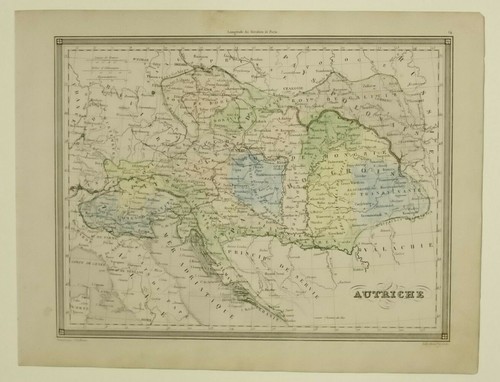 Austria carta geografica 1851 - carta,
