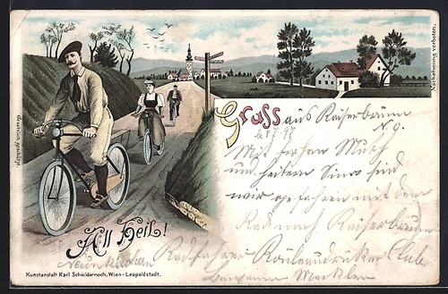 Litografia pozdrav veduta del - veduta,