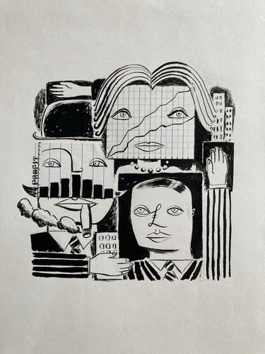 Quadro vintage illustrazione - quadro,