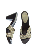 SISLEY mules Effetto Metallizzato Dettagli Ecopelle 37 Marrone Scuro