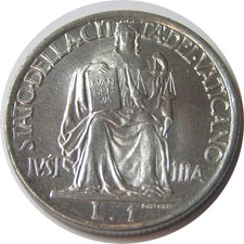 elf Vatican City 1 Lira 1942