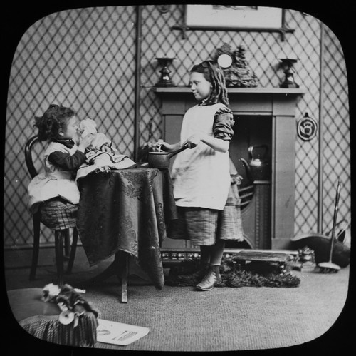 Antique magic lantern slide - lantern,