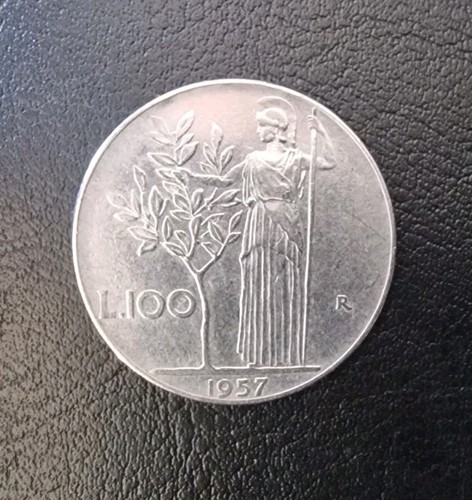 100 lire 1957 minerva - 100,