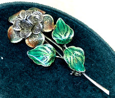 ROSA IN FILIGRANA D'ARGENTO