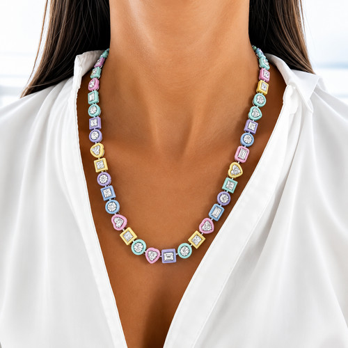 Collana smalto zaffiro 20ct - zaffiro,
