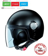 CASCO MOTO SCOOTER DEMI JET CON VISIERA GREX G3.1 E KINETIC NERO OPACO 002
