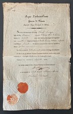 CERTIFICATO Regno Lombardo-Veneto Governo di Venezia - 25 agosto 1833