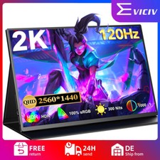 EVICIV 15,6" 2K QHD 120Hz Monitor Portatile 2560*1440 Schermo Tipo C per Xbox PS5