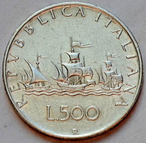 Italia 500 lire 1960 navi - italia,