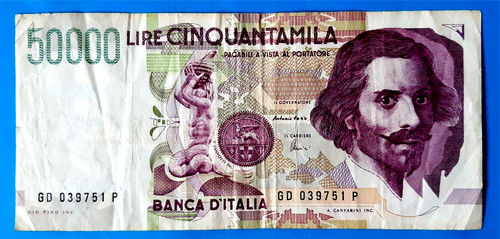 Italia banconota 50 - , 50,000