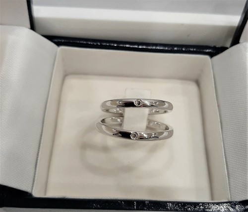 Coppia fedine argento - argento, 925