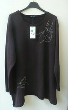 MAGLIA BLUSA MARRONE CON