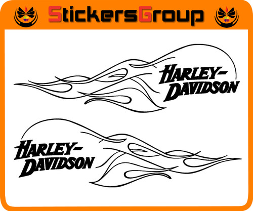Coppia adesivi harley - harley, davison