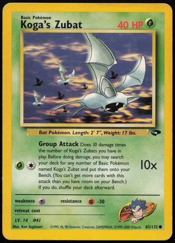 Pokemon tcg koga zubat - pokemon,